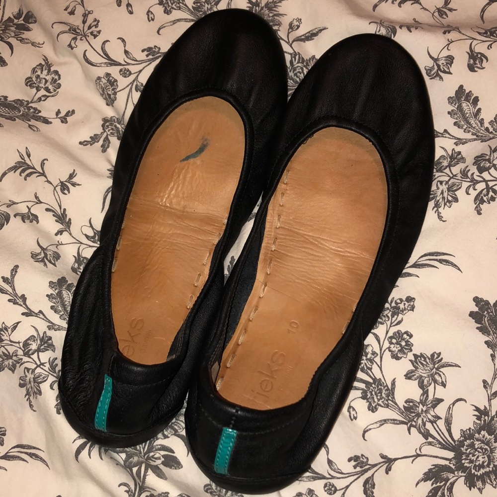 Matte Black Italian Leather Ballet Flats